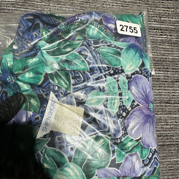 Ship N Shore Vintage Blazer Women's L Blue Green Single Button Made in USA - Picture 13 of 13